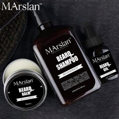 Private label beards kit set including beard oil wax and shampoo for men