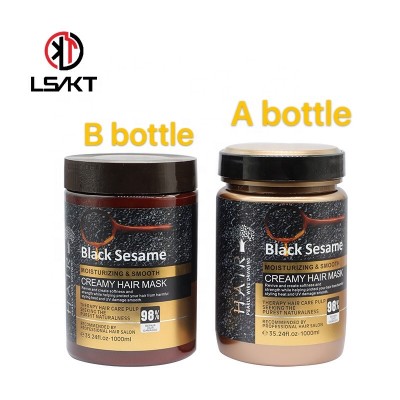 OEM/ODM Black Sesame hair treatment A and B bottle protect the hair